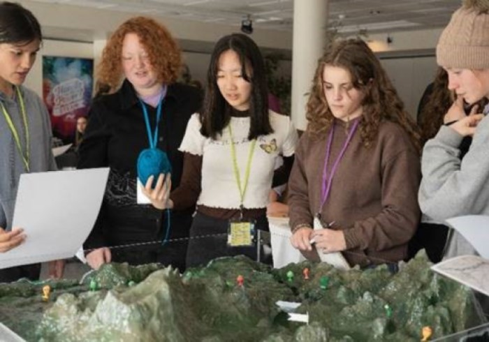 Young women attending event