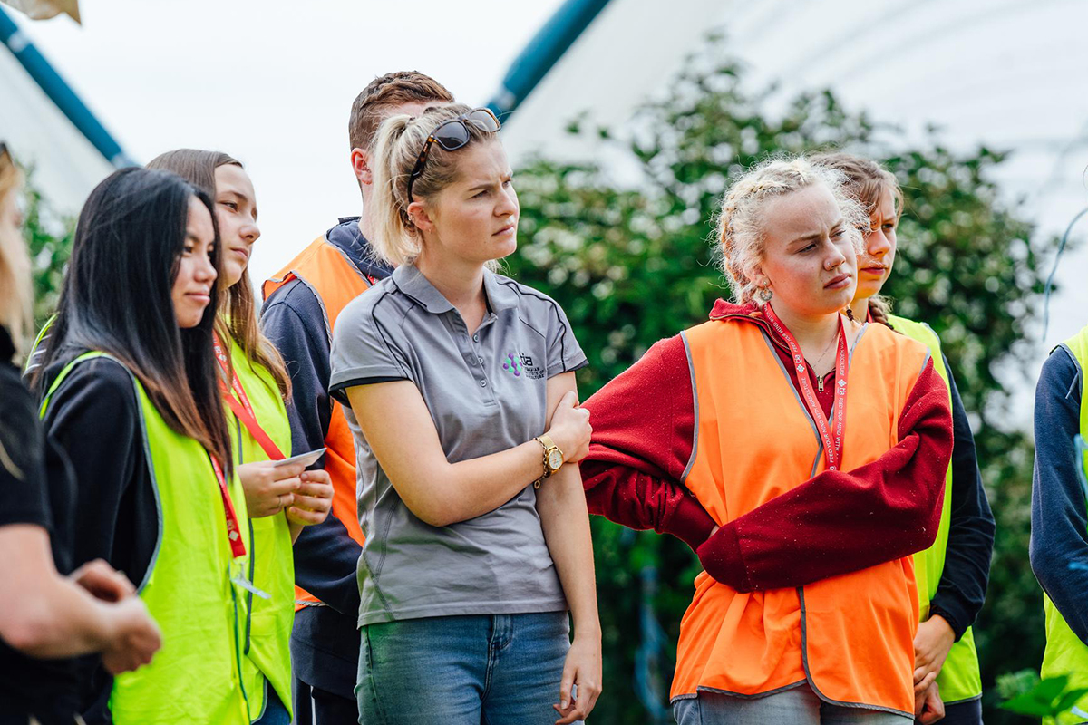 Agriculture students attending event