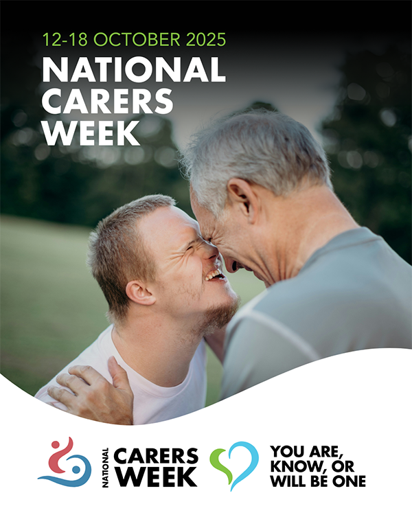 National Carers Week image of father and son sharing a bonding moment
