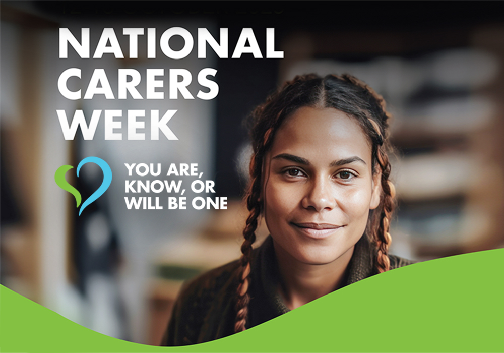 National Carers Week image of young aboriginal woman smiling at camera